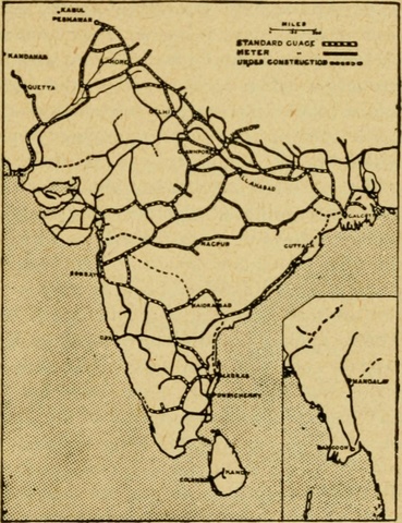 Railway map, 1916