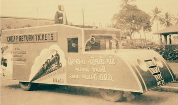 Mobile ticketing van of the BBCI Railway, Mumbai.