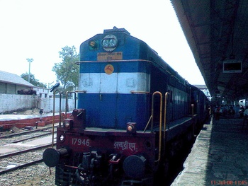 ED WDM-2 # 17946 at Solapur with express train