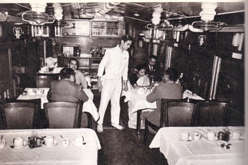 Restaurant car - Bombay Mail