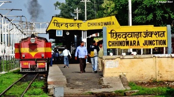 Train No 58851 Chhindwara - Nainpur Narrow Gauge Passenger Ready to Depart from Chhindwara Junction with ZDM 3B # 188 in Lead wi