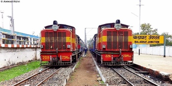 Legendary 10001 Balaghat-Nainpur Satpura Express ready to depart from  Balaghat Jn powered with ZDM 4A # 226 (Ammar Rizvi)