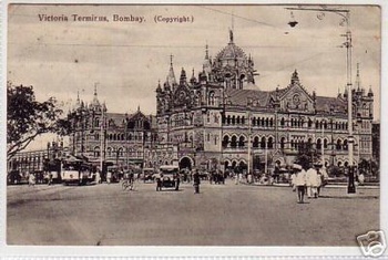 Victoria Terminus Bombay PC sent in 1904