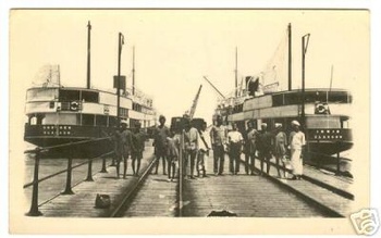 INDIA 1949 PC RP Dhanushkodi Pier,SHIP, Railway Tracks
