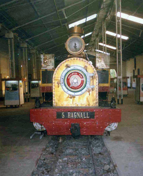 1916 Bagnall built steam loco inside NG museum, Nagpur